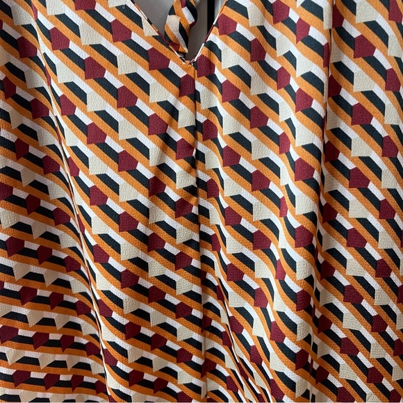 Eva Franco Abstract Crossback Slit Maxi Dress Small Boho MCM Coastal Cream - Picture 4 of 9